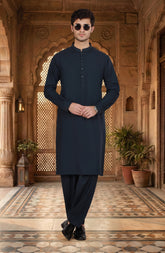 NAVY BLENDED KAMEEZ SHALWAR