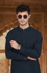 NAVY BLENDED KAMEEZ SHALWAR