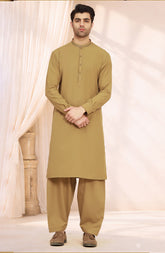 MUSTARD BLENDED EMBROIDERED KAMEEZ SHALWAR