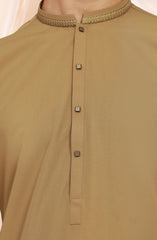 MUSTARD BLENDED EMBROIDERED KAMEEZ SHALWAR