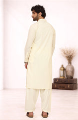 CREAM BLENDED KAMEEZ SHALWAR