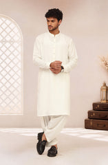 OFF-WHITE BLENDED KAMEEZ SHALWAR