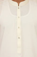 OFF-WHITE BLENDED KAMEEZ SHALWAR