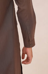 PINKISH-GREY BLENDED KAMEEZ SHALWAR