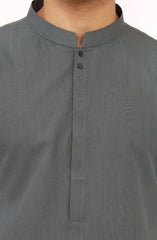 STONE-BLUE BLENDED KAMEEZ SHALWAR