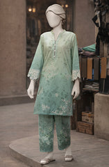 EMBROIDERED CAMBRIC STITCHED 2 PIECE