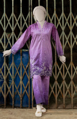 EMBROIDERED CAMBRIC STITCHED 2 PIECE