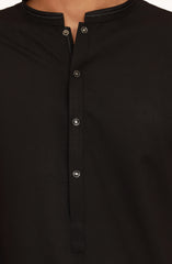 BLACK BLENDED EMBROIDERED KAMEEZ SHALWAR