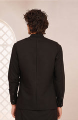 BLACK SUITING WAISTCOAT