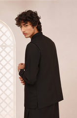 BLACK SUITING WAISTCOAT