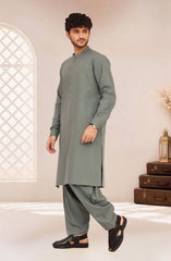 LIGHT-GREY BLENDED KAMEEZ SHALWAR