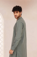 LIGHT-GREY BLENDED KAMEEZ SHALWAR