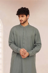 LIGHT-GREY BLENDED KAMEEZ SHALWAR