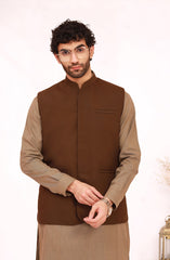 FOREST-BROWN SUITING WAISTCOAT
