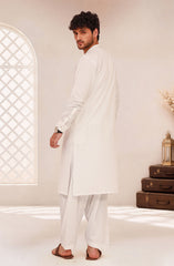 OFF-WHITE BLENDED EMBROIDERED KAMEEZ SHALWAR