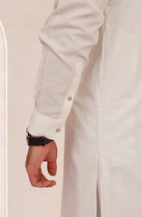 OFF-WHITE BLENDED EMBROIDERED KAMEEZ SHALWAR