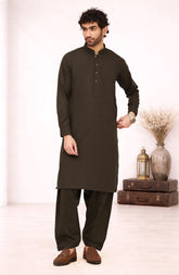 BROWN BLENDED KAMEEZ SHALWAR