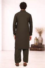 BROWN BLENDED KAMEEZ SHALWAR