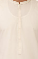 OFF-WHITE BLENDED EMBROIDERED KAMEEZ SHALWAR