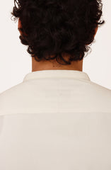 OFF-WHITE BLENDED EMBROIDERED KAMEEZ SHALWAR
