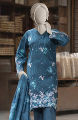 EMBROIDERED PRINTED LAWN STITCHED 3 PIECE