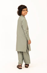 SAGE-GREEN BLENDED EMBROIDERED KAMEEZ SHALWAR