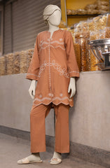 EMBROIDERED CAMBRIC STITCHED 2 PIECE