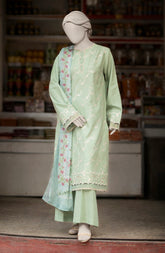 EMBROIDERED CAMBRIC 3PCS UNSTITCHED