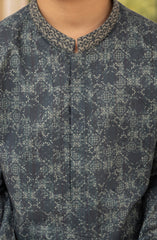 TEAL 100% COTTON EMBROIDERED KURTA