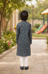 TEAL 100% COTTON EMBROIDERED KURTA