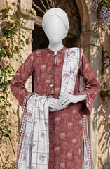 PRINTED TEXTURED LAWN 3PCS UNSTITCHED