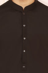 CHOCOLATE-BROWN BLENDED KAMEEZ SHALWAR