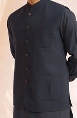 CHARCOAL BLENDED KAMEEZ SHALWAR WAISTCOAT