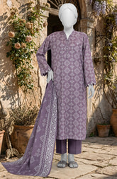 PRINTED TEXTURED LAWN 3PCS UNSTITCHED