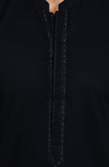 BOTTLE-GREEN BLENDED EMBROIDERED KAMEEZ SHALWAR