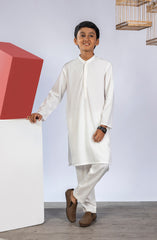 PRE WINTER'23 BOYS SEMI FORMAL KURTA PAJAMA OFF WHITE