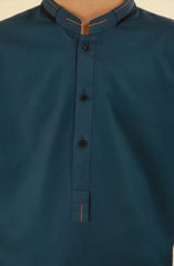 SUMMER'25 BOYS CASUAL KURTA PAJAMA TEAL BLUE