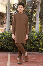 BOYS CASUAL KURTA PAJAMA KHAKI
