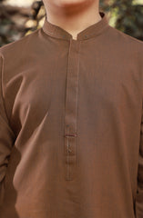BOYS CASUAL KURTA PAJAMA KHAKI