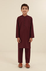 BOYS CASUAL KURTA PAJAMA BROWN