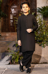 SUMMER'25 BOYS KAMEEZ SHALWAR CHARCOAL