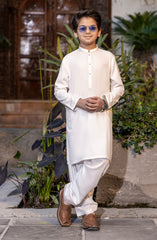 BOYS KAMEEZ SHALWAR OFF WHITE