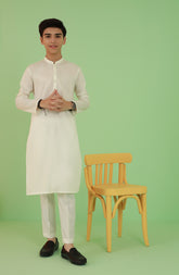 TEENS KURTA OFF WHITE