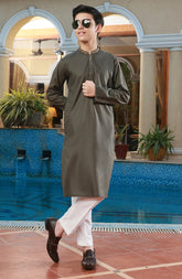 TEENS KURTA MEHENDI GREEN