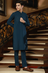TEENS KURTA PAJAMA TEAL BLUE