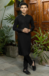 TEENS KURTA PAJAMA BLACK