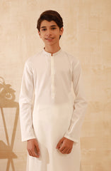 SUMMER'25 TEENS KURTA PAJAMA SEMI FORMAL OFF WHITE