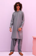 PRE WINTER'23 TEENS KURTA PAJAMA CASUAL SHARP BLUE