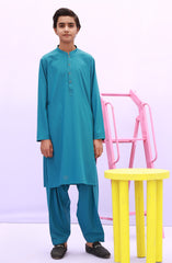 WINTER'23 TEENS KAMEEZ SHALWAR CASUAL OCEAN BLUE