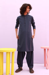 WINTER'23 TEENS KAMEEZ SHALWAR CASUAL DEEP BLUE